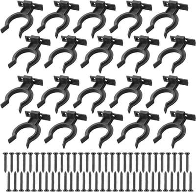 20 Stuks Skirting Clips voor Keuken - Plastic Houder voor Kickboard en Basispanelen met 60 Schroeven, Geschikt voor 32-36mm Voeten