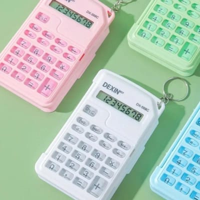 Hoog Uiterlijk Kleine Draagbare Rekenmachine Klaphoes voor Studenten om te Werken en te Leren met Computers Handheld Mini Rekenmachines roze