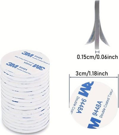 3M Dubbelzijdige Tape - Wit Ronde Foampads 30 mm x 30 mm - 10 Stuks - Sterke Zelfklevende Schuimkussentjes - Veelzijdige Montagetape Voor Muren, Deuren, Hout & Glas