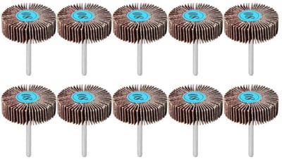 Dailygoods- Schuurschijven 125 mm - 10 Stuks - Aluminiumoxide - Schuurwieltje - Slijpen/Polijsten - Duurzaam Materiaal - Schuurwieltjes