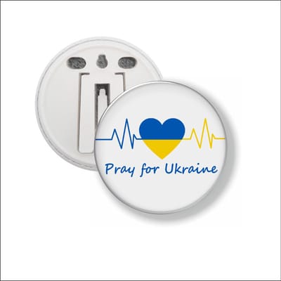 Button Met Clip - Pray For Ukraine - Oekraine