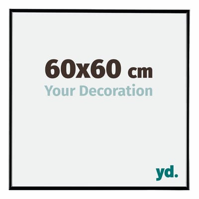 Your Decoration - Fotolijst 60x60 cm - Kunststof - Zwart Hoogglans - Evry