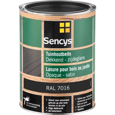 Sencys Tuinhoutbeits Dekkend Zijdeglans Ral7016 2,5l