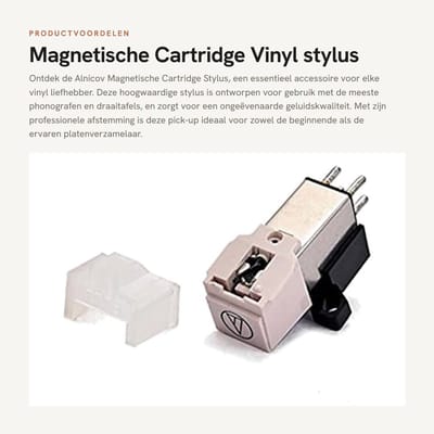 Dailygoods- Stylus Professionele Pickup - Magnetische Cartridge - Accessoires Platenspeler - Universele Montagegaten - Eenvoudig te Installeren - Gewicht 5,3g