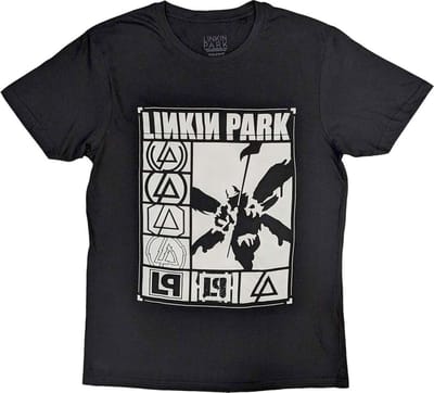 Linkin Park - Logos Rectangle Heren T-shirt - S - Zwart