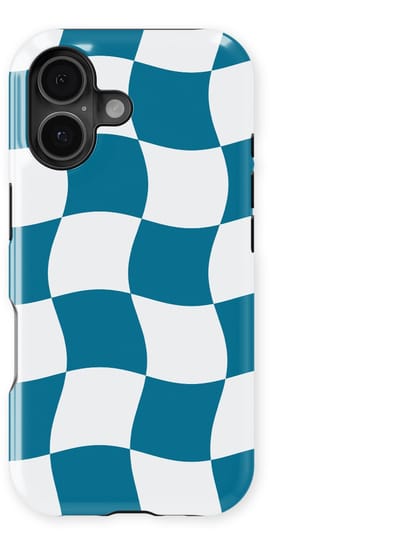 Checkered Warp Hoesje geschikt voor iPhone 17 | Geschikt Voor Mag | Uniek Design Hoesje | Beschermhoes geschikt voor iPhone 17 Frozen Motion