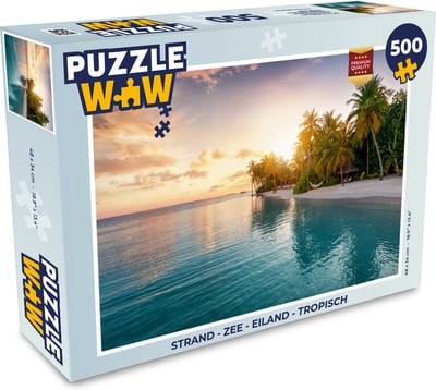 Puzzel Strand - Zee - Eiland - Tropisch - Legpuzzel - Puzzel 500 stukjes