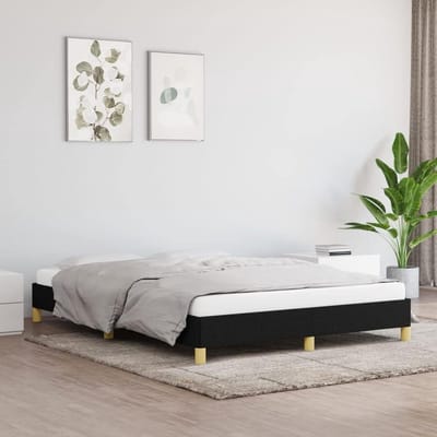 Stoffen Bedframe - Moderne Basis - Slaapkamer Inrichting - Stijlvol Design - 160x200 cm - Zwart