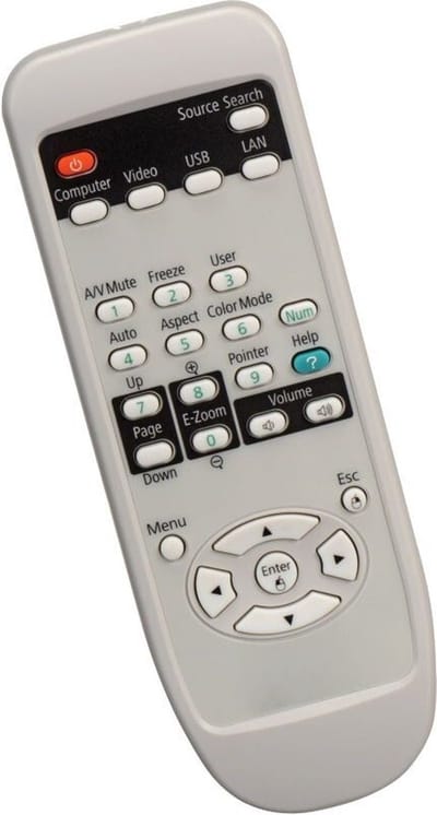 Afstandsbediening geschikt voor de EPSON POWERLITE 96W beamer, vervangt 1519442 / 151944200 / 151944201