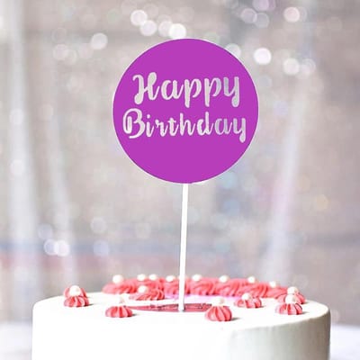 Akyol - caketopper -cake topper -taart topper -happy birthday topper -roze taarttopper -roze taart topper - verjaardag topper-- Verjaardag Cake Topper Bling Sparkle- Decoratie Teken Gelukkige Verjaardag- Cake Topper Meisje Verjaardag Dessert Decor