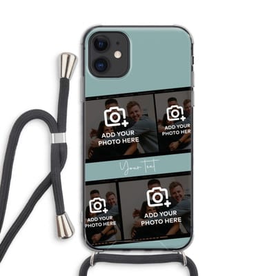 Gepersonaliseerd - Case Company® - Hoesje met koord geschikt voor iPhone 11 hoesje met Koord - Filmrol N°2 - Telefoonhoesje met Zwart Koord - Extra Bescherming aan alle Kanten en Over de Schermrand