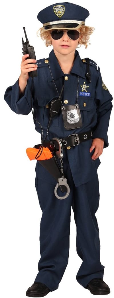Politie Kostuum Kinderen - Blauw Verkleedpak met Accessoires
