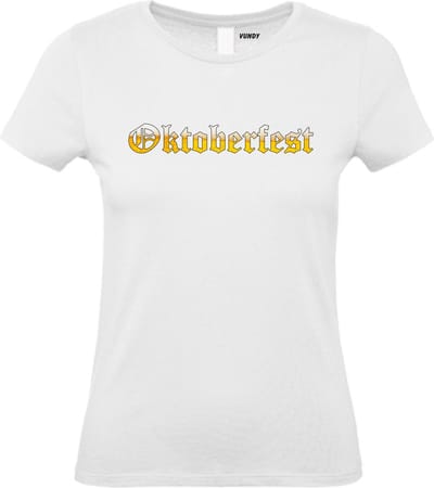 Dames T-shirt Oktoberfest bier | Oktoberfest dames heren | Lederhosen man | Foute party | Wit dames | maat XS