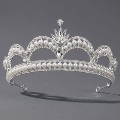 Kroon voor dames-Prinsessenkroon-Diadeem-Kroon-Strass-Elegant en Duurzaam - Geschikt voor Verschillende Gelegenheden-Haarsieraad-Stijl 91