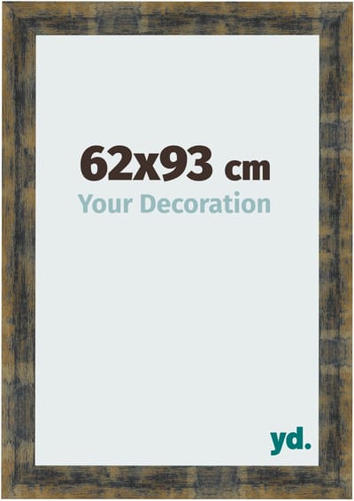 Your Decoration - Fotolijst 62x93 cm - MDF - Blauw Goud Gemeleerd - Pisa