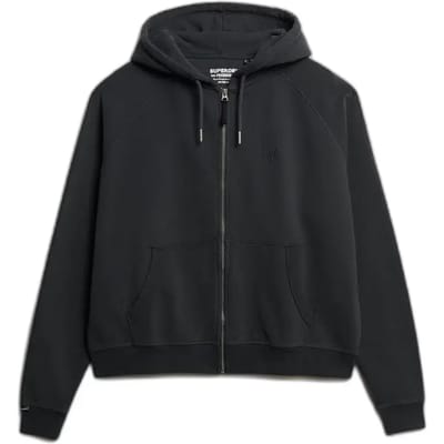 Superdry Studios Relaxed Zip Hoodie Dark Grey Grootte: 42