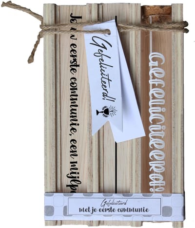 Communie cadeau - eerste communie - geld cadeauverpakking met fotostandaarden