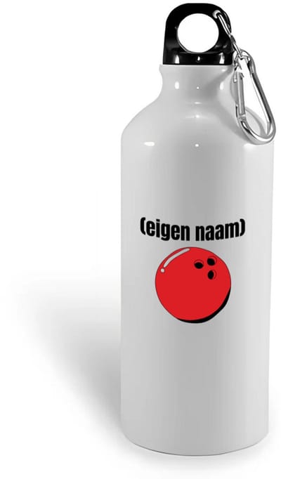 Hacebo® - bowlingbal met eigen naam waterfles - Bowlen - bowlers - sport - verjaardagscadeau - klein cadeautje - kado - gift - geschenk - verrassing - water fles - 400ML