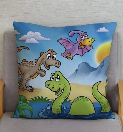 Velvet Dino Adventure Collection Kussenhoes - Dino - Dinosaurus - kinderkamer - 45x45 cm