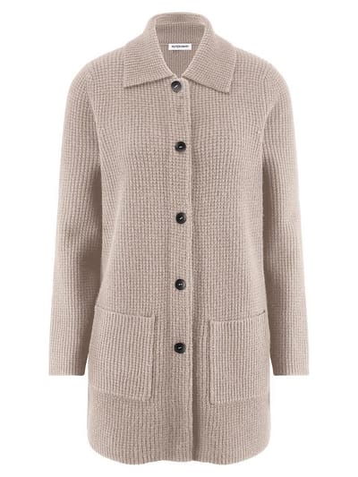 Lang vest in kasjmiermix Van Peter Hahn beige