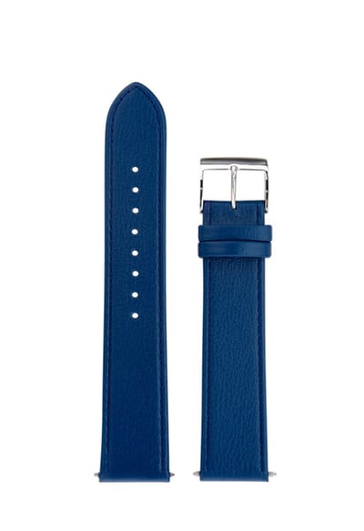 Junghans Max Bill Quarz / Automaat lederen band donkerblauw - horlogebandjes heren - 20 mm - origineel Junghans