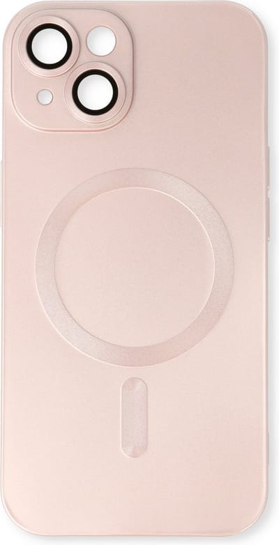 Casemania Hoesje Geschikt voor Apple iPhone 15 Plus - Roze - Matte Siliconen Back Cover - Geschikt voor Magsafe