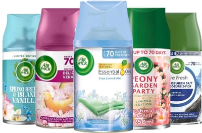 Air Wick - MIX - Spring Vanille / Zalige Zomer / Crisp Linen Lilac / Peony Garden Party / Brise Marine