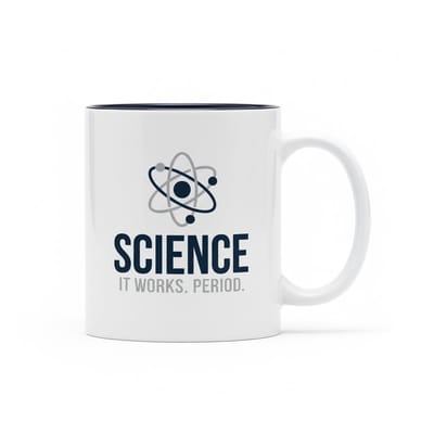Science It Works Period Mok 330 ml – Minimalistische Science Koffiemok – Cadeau voor Wetenschappers, Studenten & Nerds
