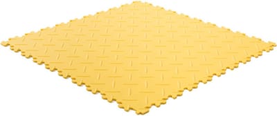 Rubbermagazijn - PVC kliktegel diamant - Geel - 50x50cm - Dikte 4mm - winkel - showroom - garage - prijs per stuk