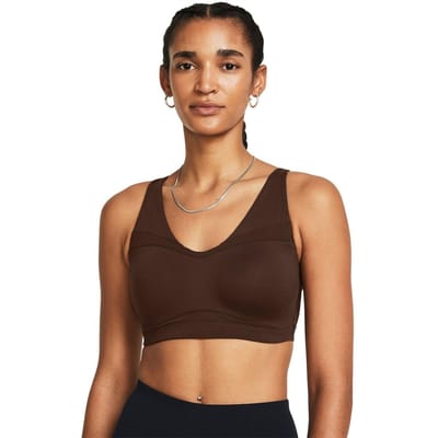Under Armour Sportbeha met spaghettibandjes voor dames (Bruin)