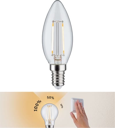 Paulmann 28572 LED-lamp Energielabel F (A - G) E14 2.7 W Warmwit (Ø x h) 35 mm x 97 mm 1 stuk(s)