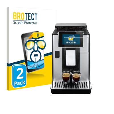 BROTECT - Screenprotector voor DeLonghi PrimaDonna Soul ECAM612.55.SB - Folie Beschermfolie transparant 2 Stuks