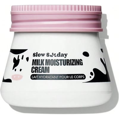 Slow Sunday Milk Hydraterende Crème, Melk, Hydraterend, Verhelderend en Verstevigend voor de Huid, K Beauty, Goede Keuze voor Vakantie, Reisbenodigdheden, Halloween, Geschikt voor Zomerhuidverzorging