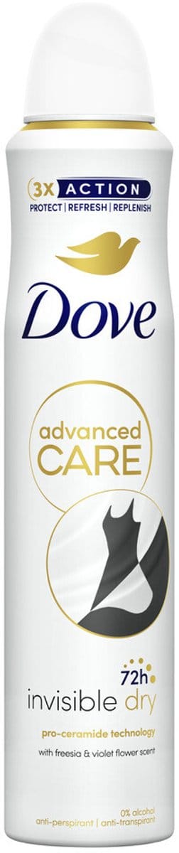Dove Deodorant Spray Invisible Dry - 200 ml