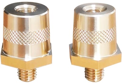 Dailygoods - 2 Stuks M8 Batterij Terminal Connector Messing Adapters