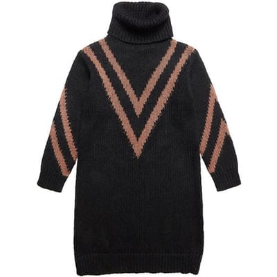 Circle of Trust Girls Jazz Knit Dress Rusty Brown Size: 16Y | Dresses Outlet | Unisex | Zwart