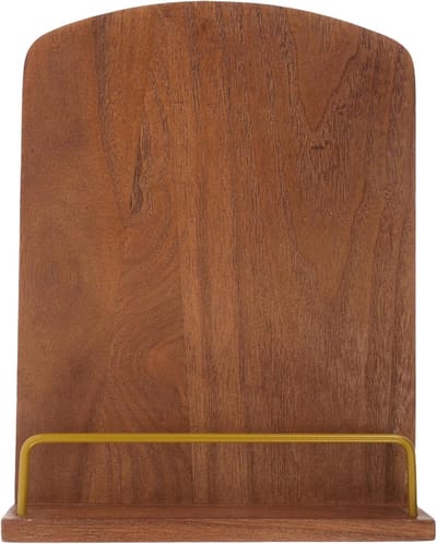 Houten Kookboekhouder - Receptenstandaard Keuken - Koken & Bakken - Verstelbare Hoek - 29.5 x 21.2 cm - Bruin