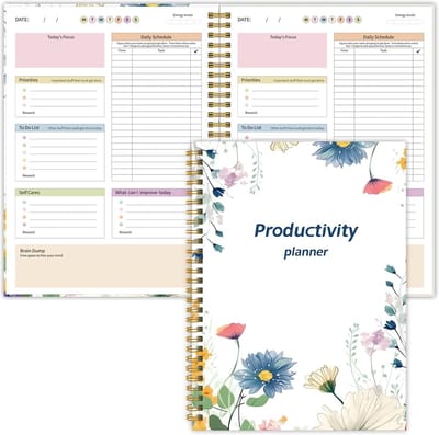 Dagplanner - Takenmanager Organizer - Productiviteit Verhogen - Speciaal Ontworpen - B5 formaat - Meerkleurig Bloem