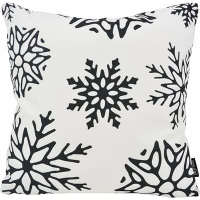 Gek op kussens! Sierkussen zwart-wit kerst #2 | 45 x 45 cm | katoen/polyester