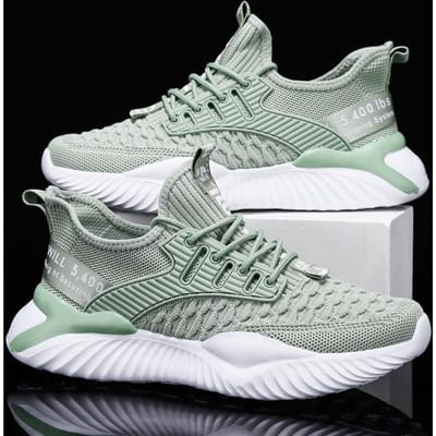 Herenschoenen Grote Maat Herenschoenen Gebreide Ademende Sneakers Lage Top Casual Schoenen 45 white