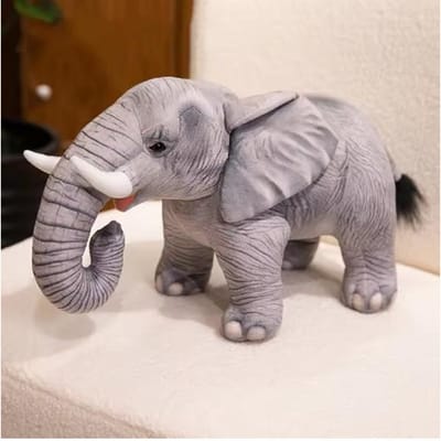 Levensechte Olifant Pluche Speelgoed Zacht Knuffeldier Schattig Cadeau Voor Kinderen Verjaardagscadeau Kamerdecoratie Dierentuin Dier 33cm
