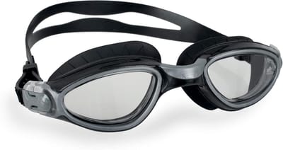 Zwembril Dames Heren - Zwemmasker - Zwemmen in Zee - 180° Perifeer Zicht - One Size - Zwart Zilver