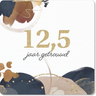 Muismat 20x20 cm - Mousepad Quotes - 12,5 jaar getrouwd - Spreuken - Trouwen - Muismatten
