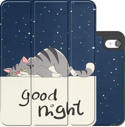 Hoes - Geschikt voor Apple iPad A16/A18 (2022/2025/2026) - 10.9 & 11 inch (10e, 11e & 12e generatie) - Dun & Stevig - Trifold Bookcase - Hard Cover Case - Met Uitsparing Geschikt voor Apple Pencil - Hardcover Book - Tablet Hoesje - Kat