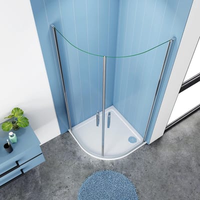 Douchecabine Kwartrond Orchid 90x90x195 Draaideur 6mm Helder Glas Chroom