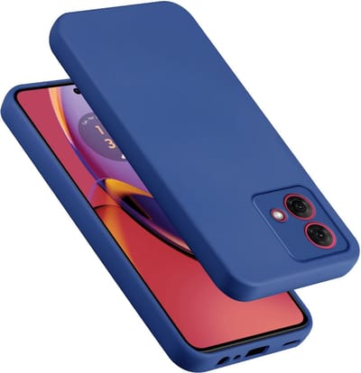 Cadorabo Hoesje geschikt voor Motorola Moto G84 in LIQUID BLAUW - Beschermhoes gemaakt van flexibel TPU silicone Case Cover