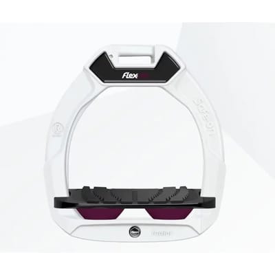 Veiligheidspantser voor paardrijden Geïnclineerd Grip Wit/Zwart/Prune kind Flex-On Safe-On