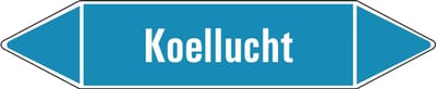 Koellucht leidingmarkering op vel 126 x 26 mm - 5 per vel