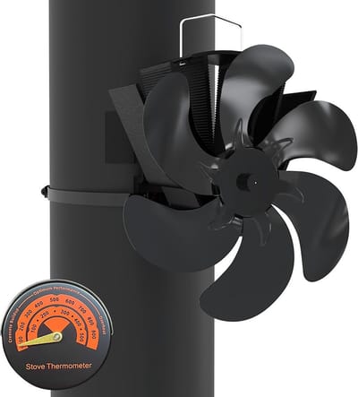 Luxe Kachelventilator, voor houtkachel of open haard, milieuvriendelijk en efficiënt
