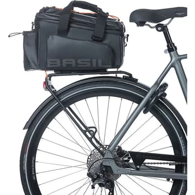 Basil Miles Tarpaulin trunkbag XL Pro- Waterdicht - MIK-9-36L-black orange - extra geïsoleerd vak voor bidon.